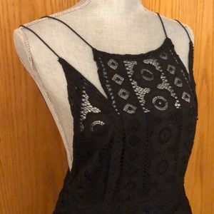 Free People Black Lace Dress